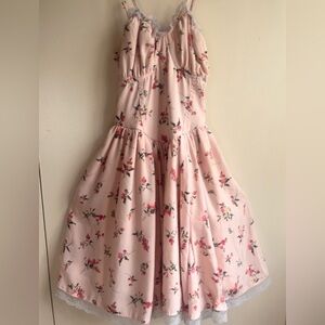 Charming Pink Floral Kids Dress